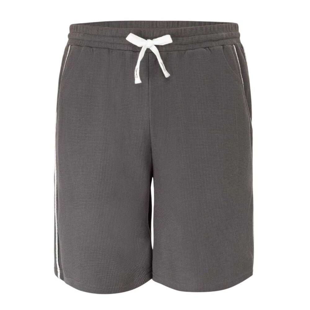 Fabric Mens Cotton Blend Shorts / Dark Grey